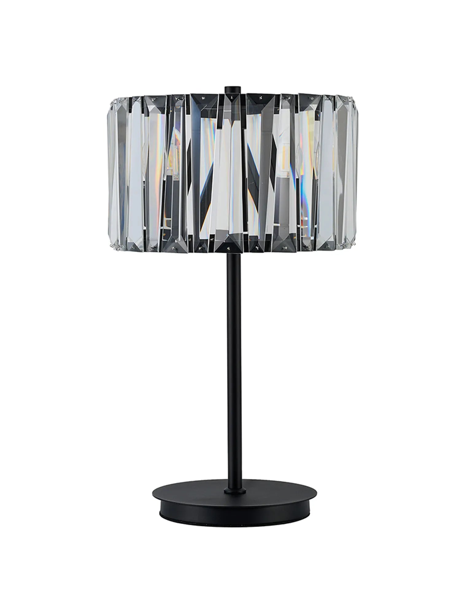 Tudor Crystal Table Lamp- Brass/ Black/ Satin Nickel Finishes