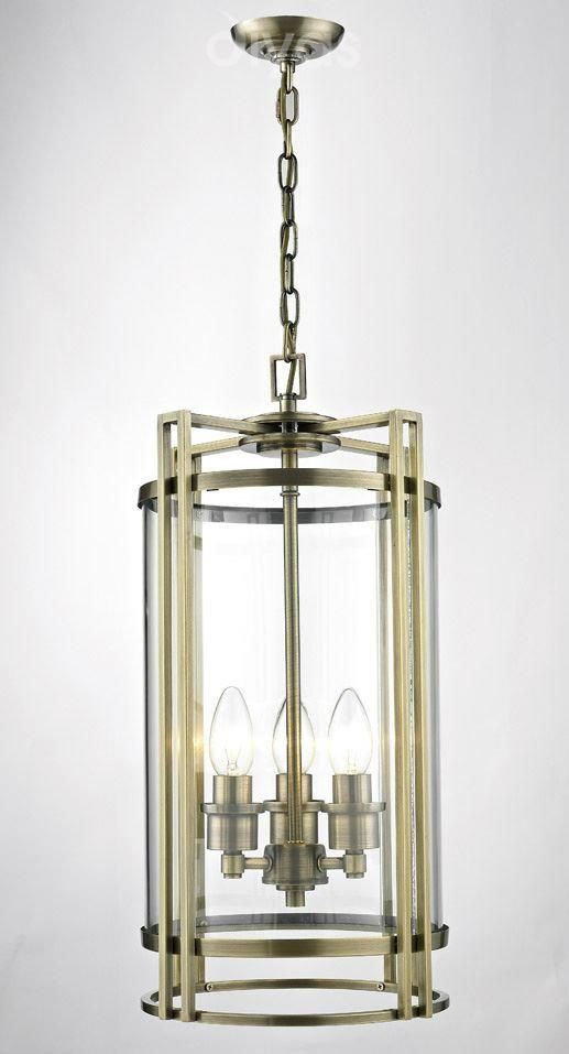 Eaton Pendant 3,4,6,12 Light- Polished Chrome/ Antique Brass