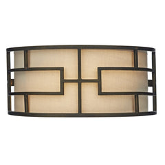 Dar Tumola 2 Light Wall Light Bronze With Shade - Cusack Lighting