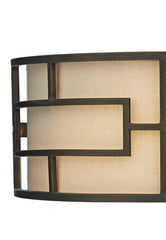 Dar Tumola 2 Light Wall Light Bronze With Shade - Cusack Lighting