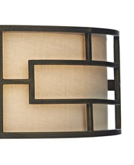 Dar Tumola 2 Light Wall Light Bronze With Shade - Cusack Lighting