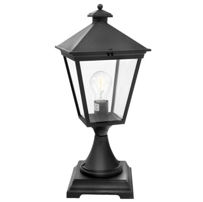 Turin 1 Light Pedestal – Black