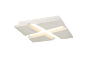 Tuscany Flush Square Square Ceiling, 1 x 50W LED, 3000K, 3500lm, Sand White, 3yrs Warranty