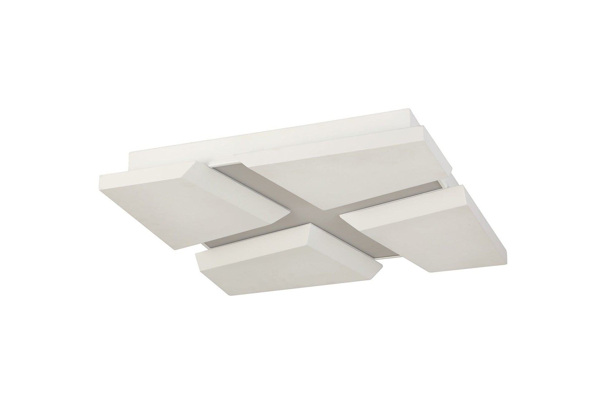 Tuscany Flush Square Square Ceiling, 1 x 50W LED, 3000K, 3500lm, Sand White, 3yrs Warranty