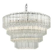 Tuvalu 4 Tier 9 Light Chandelier Crystal & Polished Chrome
