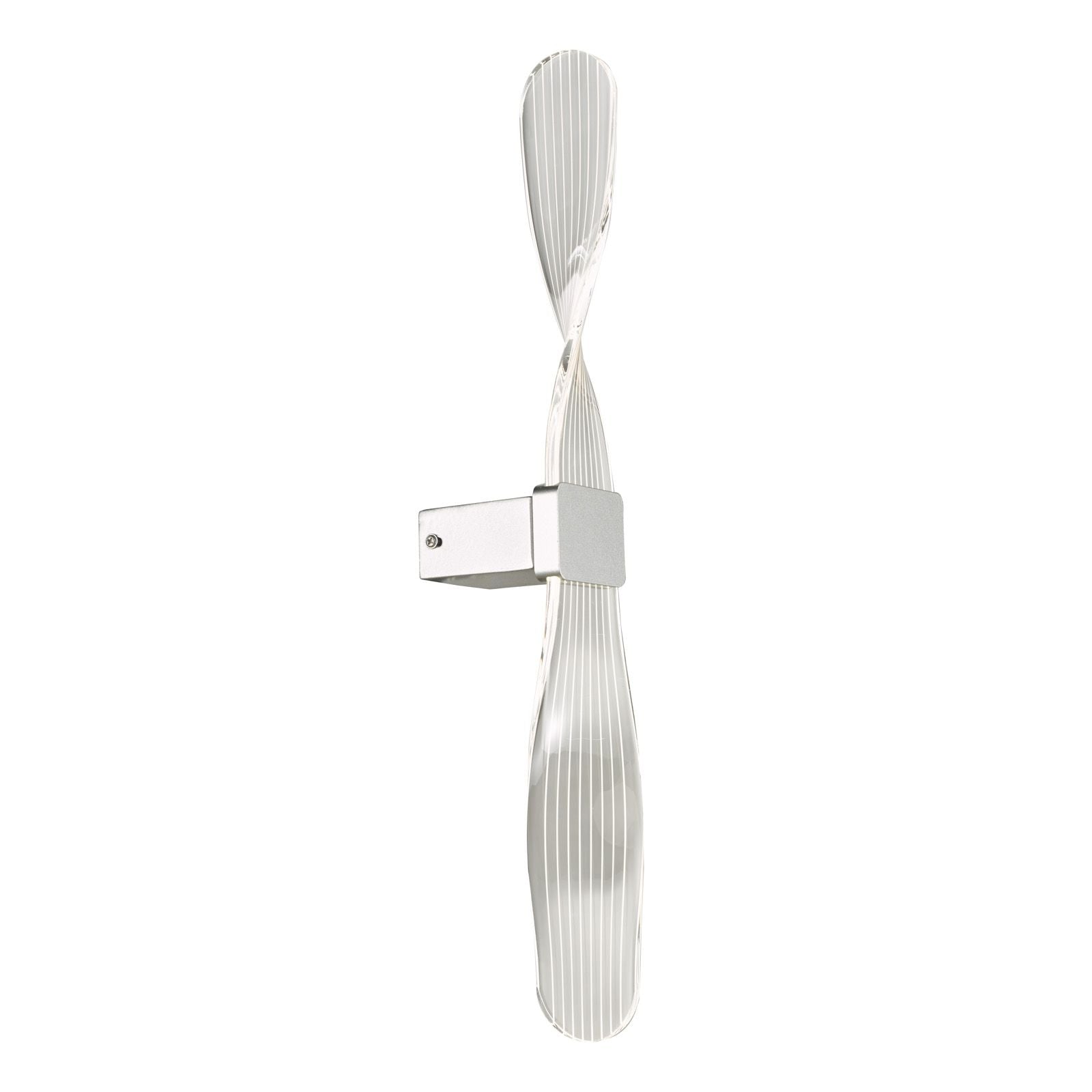 Twist Wall Light Acrylic Silver LED