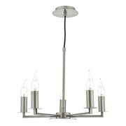 Tyler 5/8Lt Light Fitting - Satin Nickel/Bronze (Excludes Shades)
