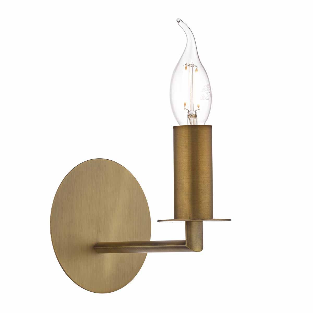 Tyler Wall Light- Satin Nickel/ Bronze Shades