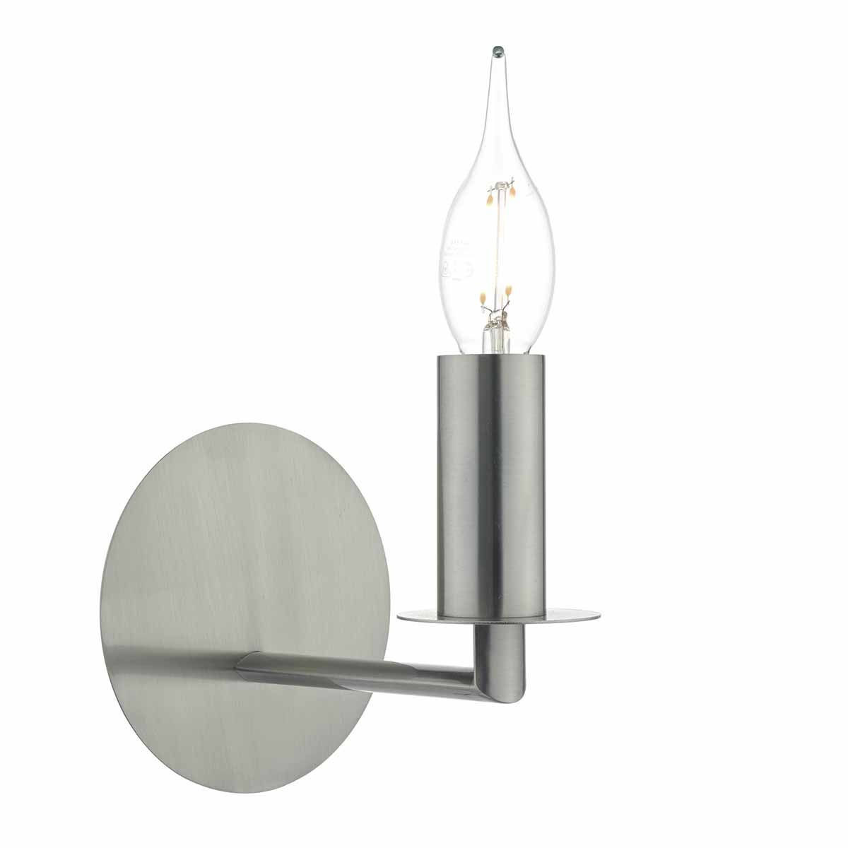 Tyler Wall Light- Satin Nickel/ Bronze Shades