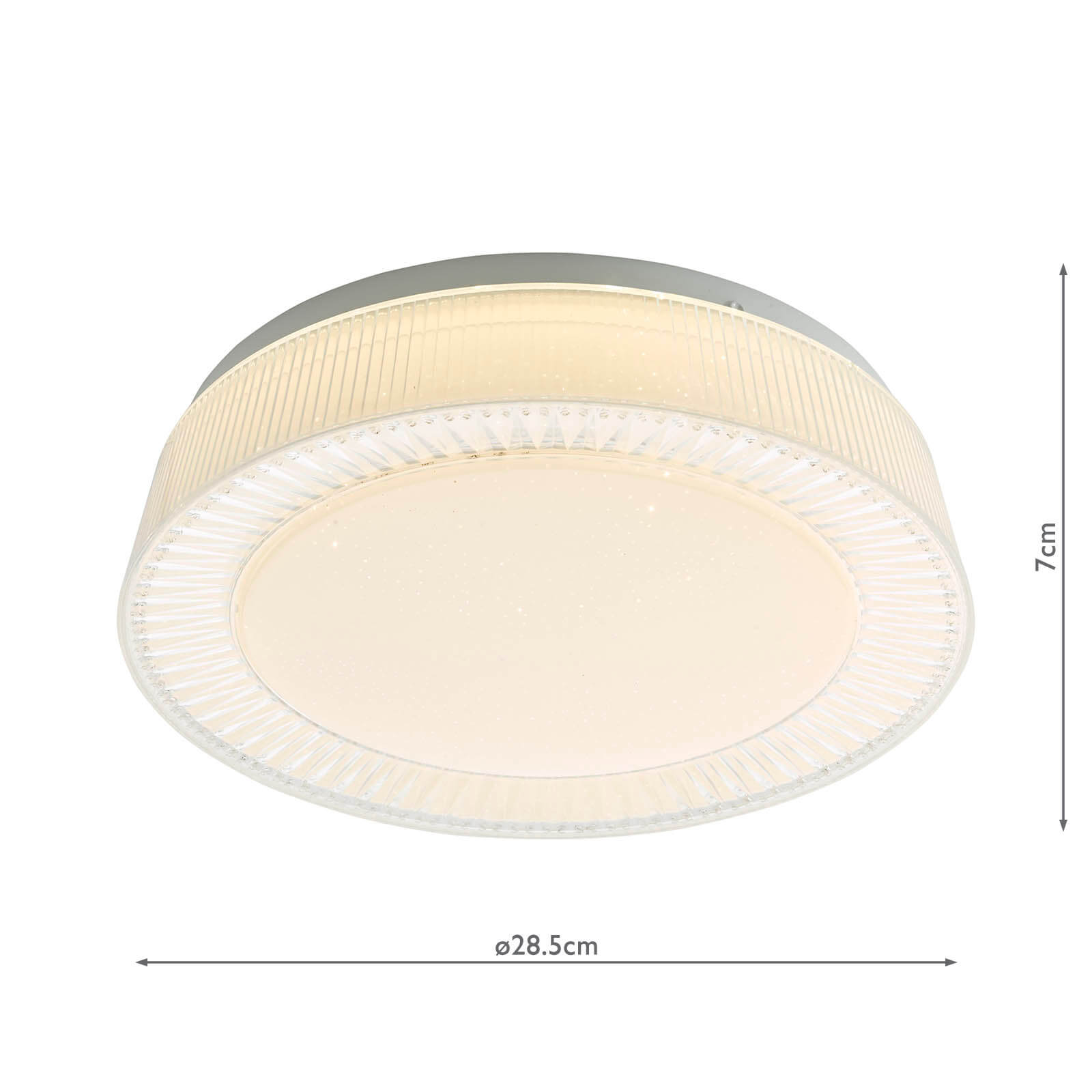 Udell Flush White/Clear Acrylic LED Light