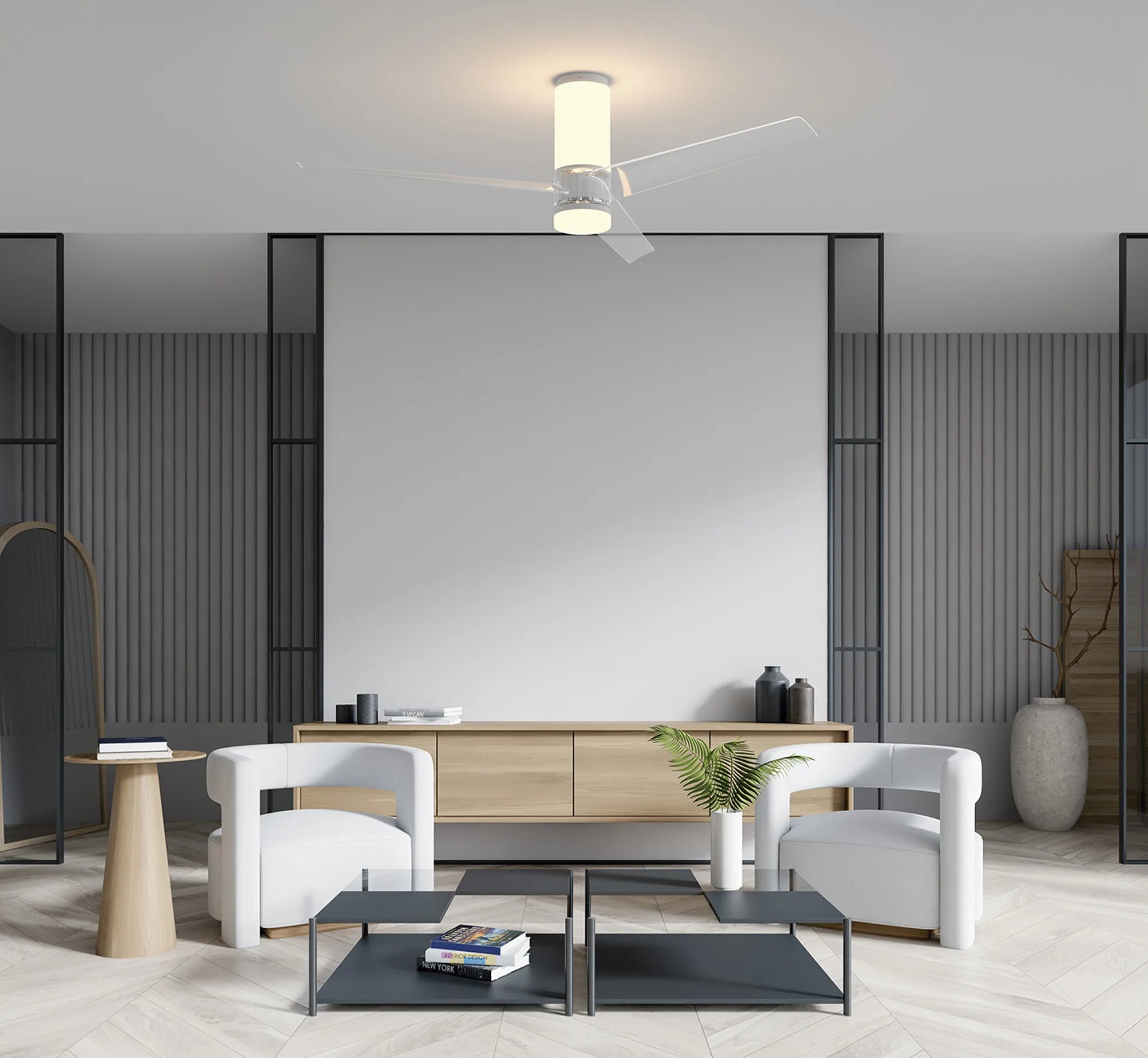 Up Down LED Fan Remote Control - White