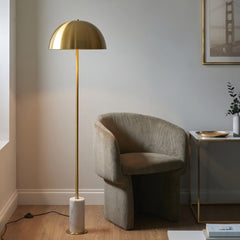Paradiso 1Lt Floor Lamp - Brass & Marble