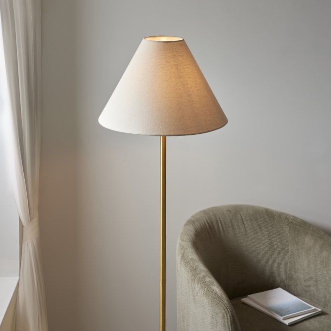 Fontiane 1Lt Floor Lamp - Brass & Marble