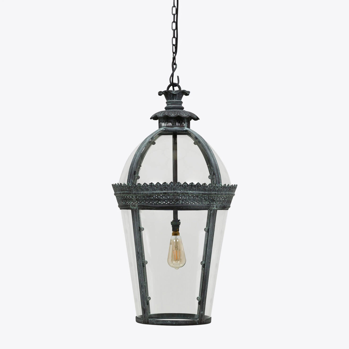 Byron Lantern Bronze Verdigris