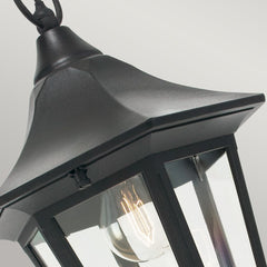 Valencia 1 Light Medium/Large Chain Lantern - Black IP54 E27