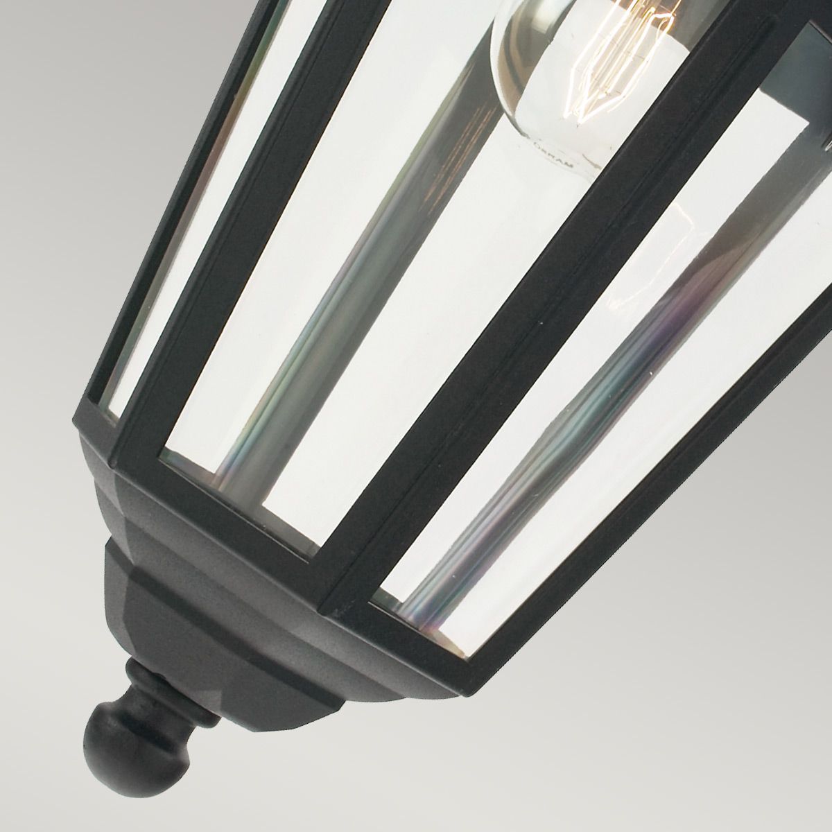 Valencia 1 Light Medium/Large Chain Lantern - Black IP54 E27