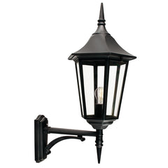 Valencia 1 Light Medium/Large Down/Up Lantern - Black Finish