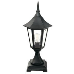 Valencia 1 Light Medium/Large Pedestal - Black Finish - Cusack Lighting