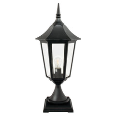 Valencia 1 Light Medium/Large Pedestal - Black Finish - Cusack Lighting