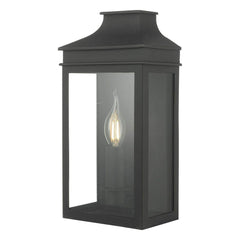 Dar Vapour Coach Lantern Wall Light Black IP44 - Cusack Lighting