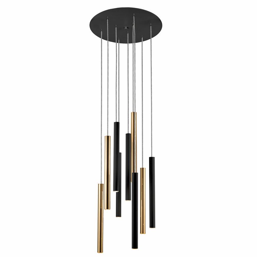 Varas , 9 L., Gold/white, Chrome/white, Gold/black - Cusack Lighting