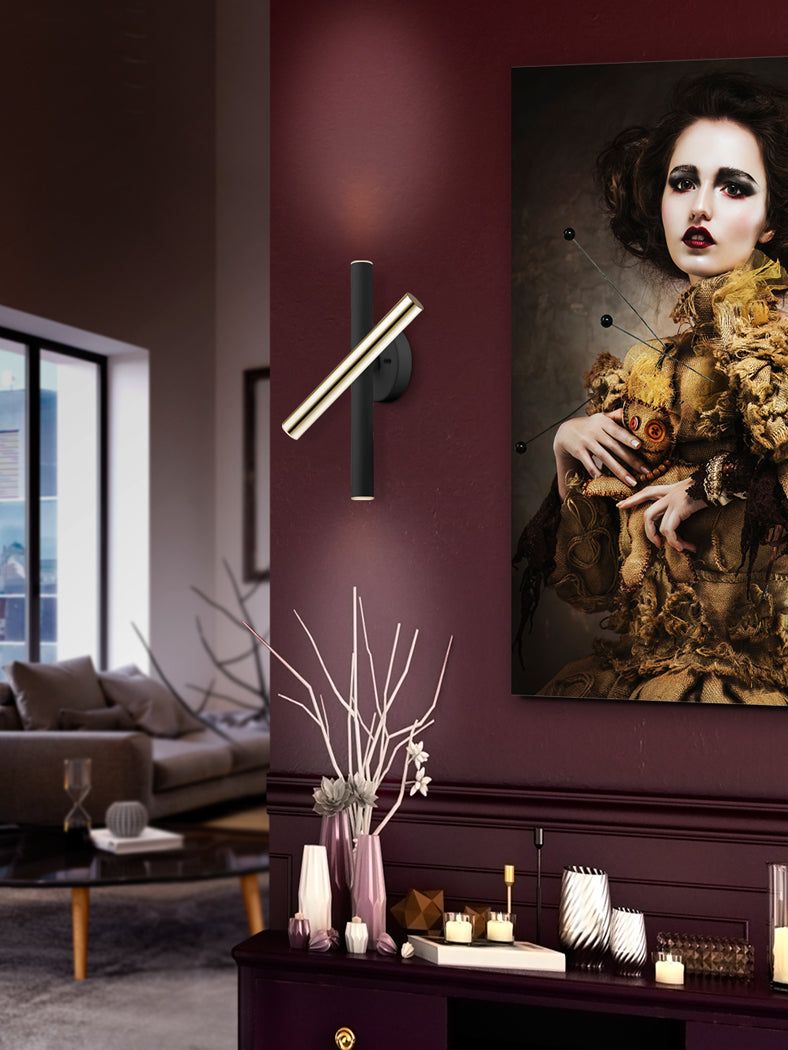 Varas· Wall Lamp, Gold/Black, Chrome/White, Gold/White