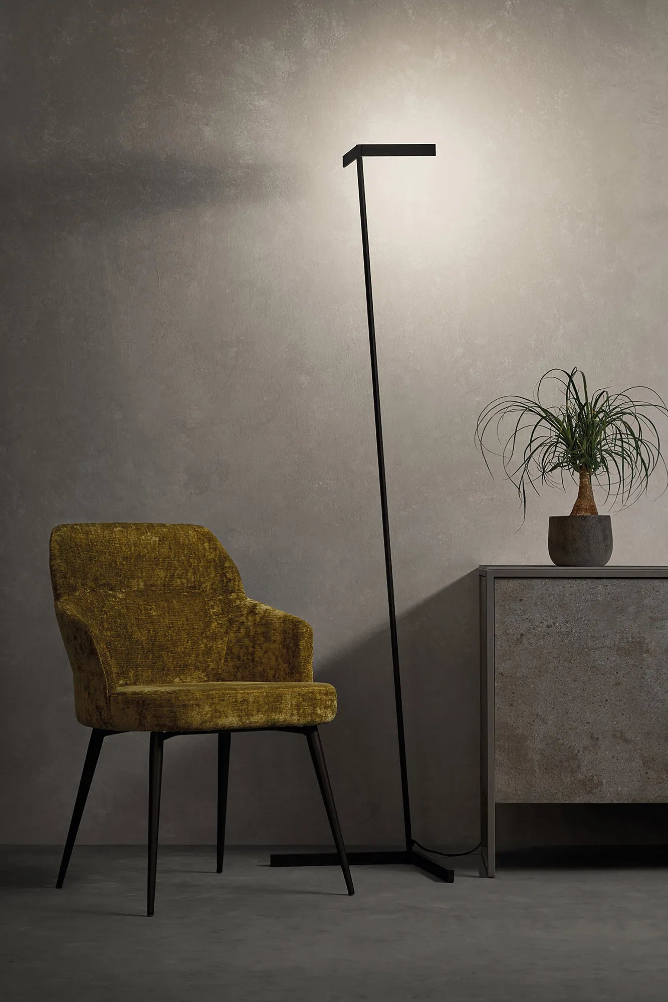 Vector Floor Lamp White, Black, Brown, Gold Finishes