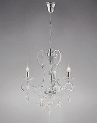 Vela 3/5/8Lt Crystal Chandelier - Chrome/Gold