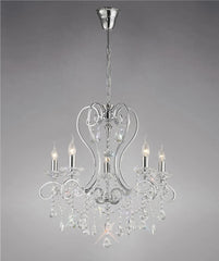 Vela 3/5/8Lt Crystal Chandelier - Chrome/Gold