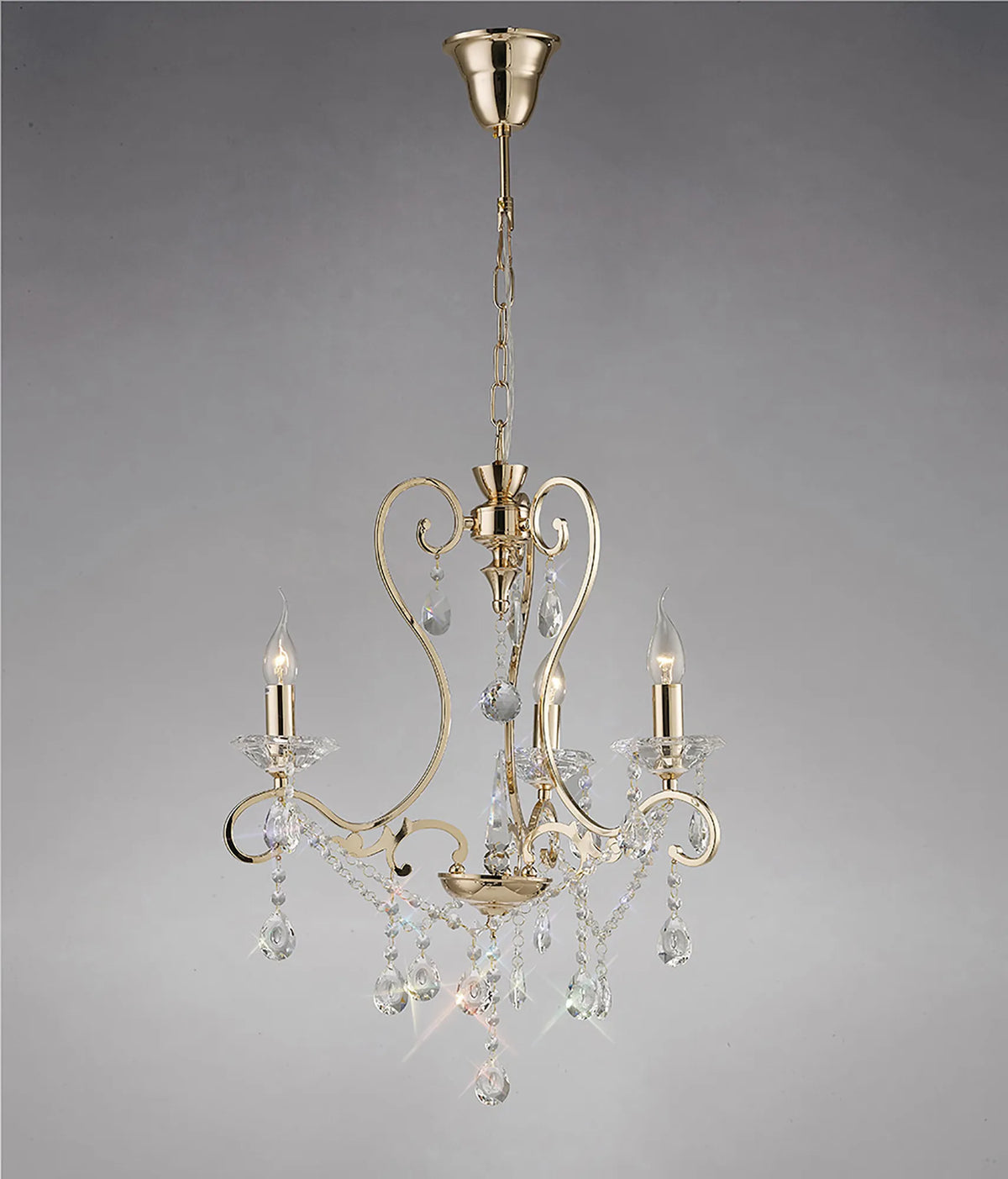 Vela 3/5/8Lt Crystal Chandelier - Chrome/Gold