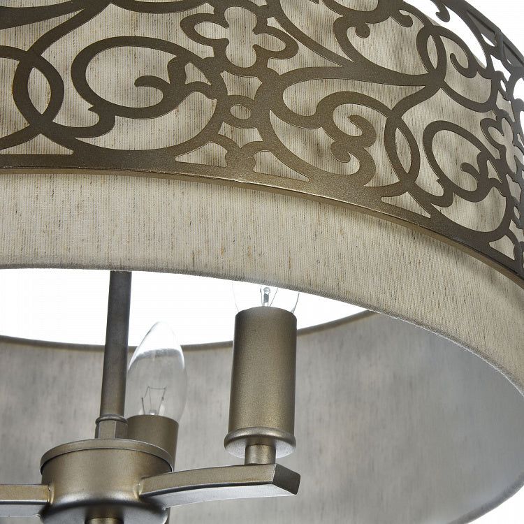 MAYTONI | Venera 3lt Pendant Lamp | Brass/Linen - Cusack Lighting