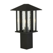 Venice 450 Mm Outdoor Post- Black Metal with Water Glass,ip44