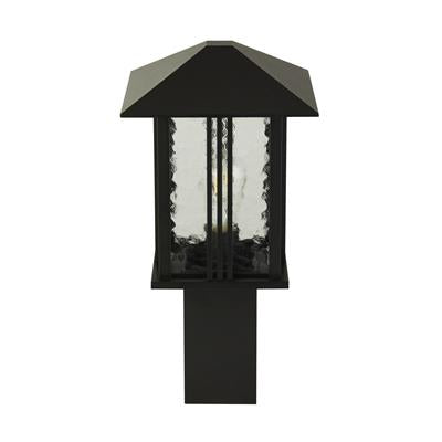 Venice 450 Mm Outdoor Post- Black Metal with Water Glass,ip44
