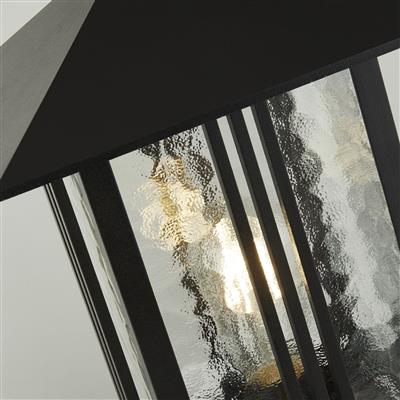 Venice 450 Mm Outdoor Post- Black Metal with Water Glass,ip44