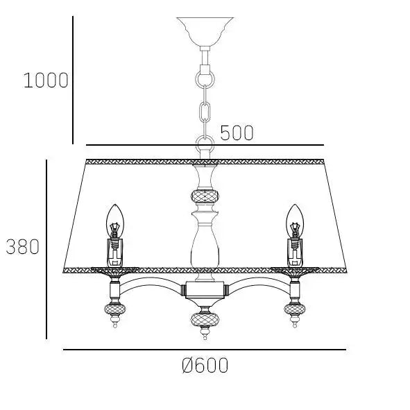 Verona Hanging Shade Nickel Finish 