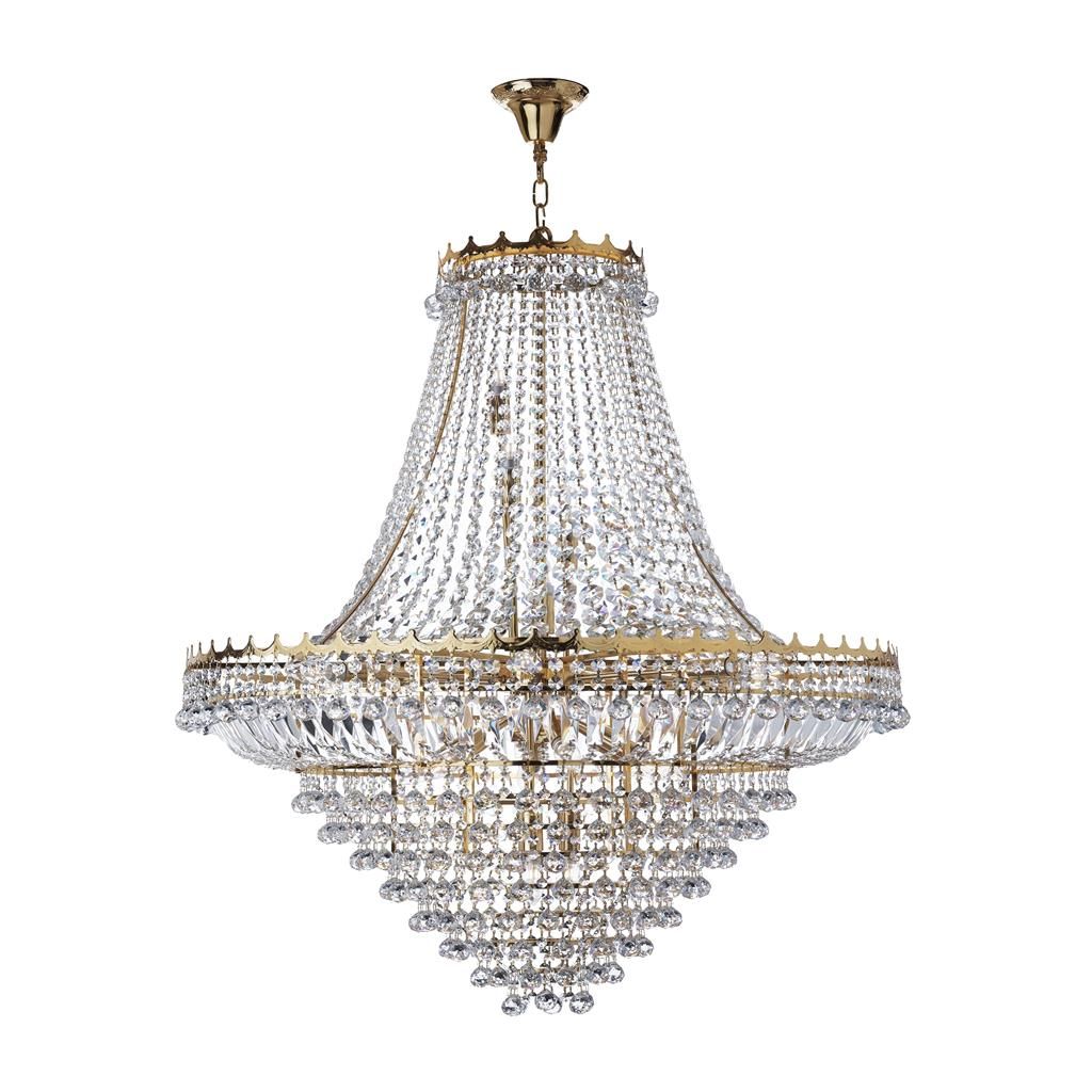 Versailles 19Lt Crystal Ceiling Light - Gold Frame & Crystal Finish
