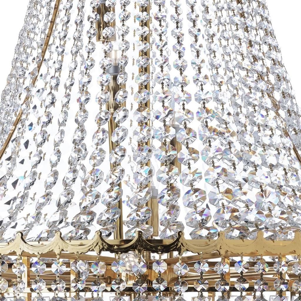 Versailles 19Lt Crystal Ceiling Light - Gold Frame & Crystal Finish