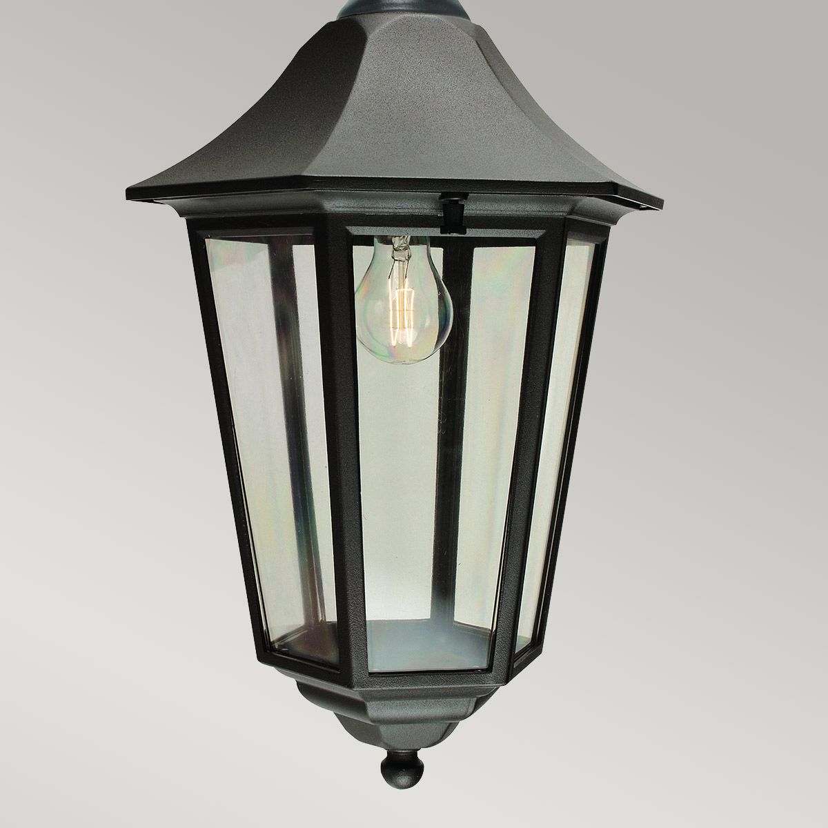 Valencia 1 Light Medium/Large Chain Lantern - Black IP54 E27