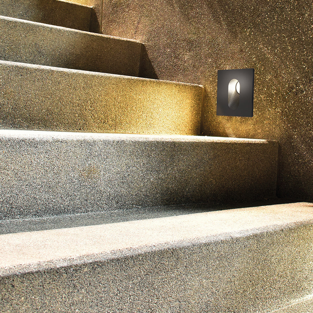 Via Urbana Recessed Wall Light White/Grey - Finish