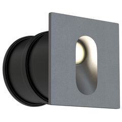 Via Urbana Recessed Wall Light White/Grey - Finish