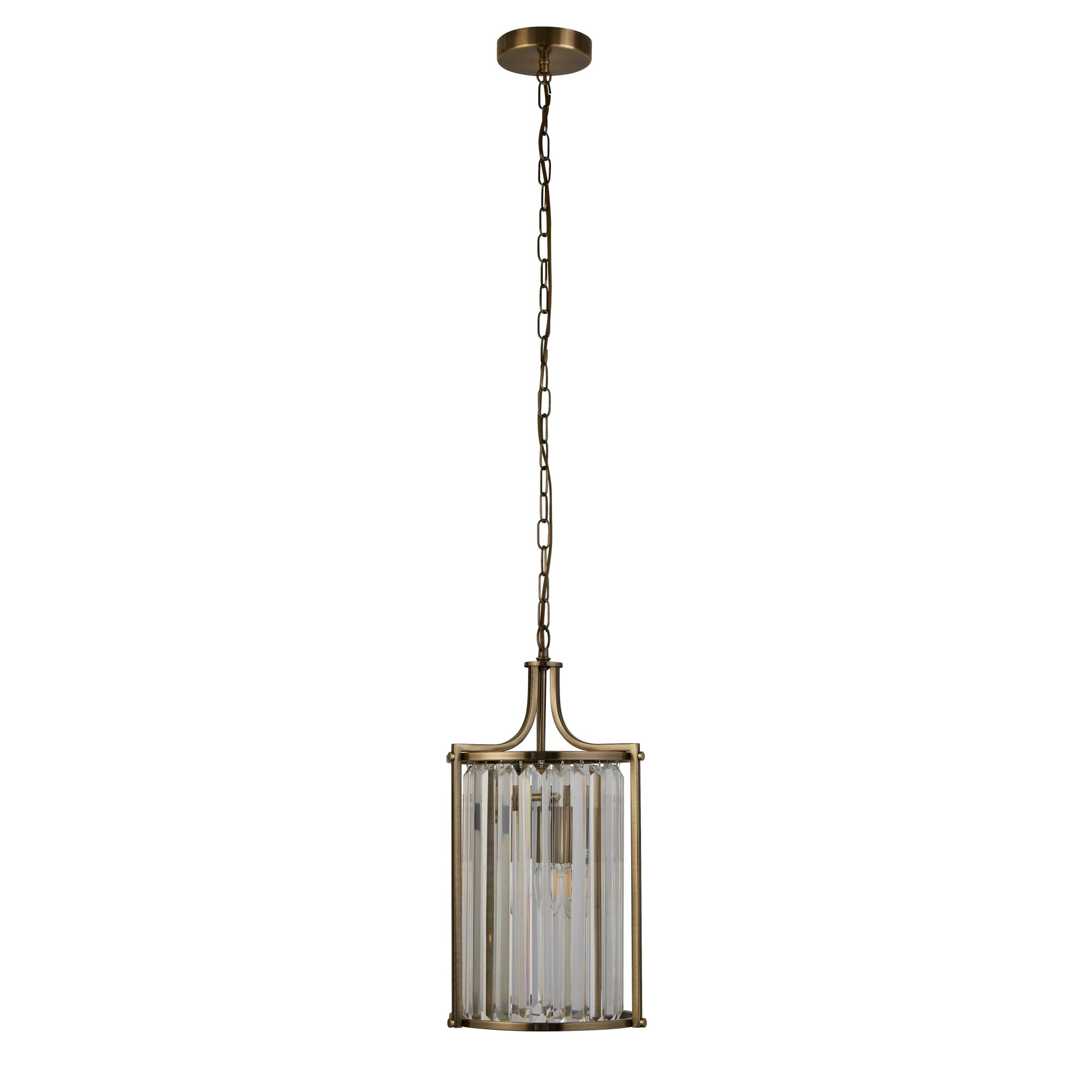Victoria  2/5Lt Crystal Ceiling Light  - Chrome/Brass Metal & Clear Crystal