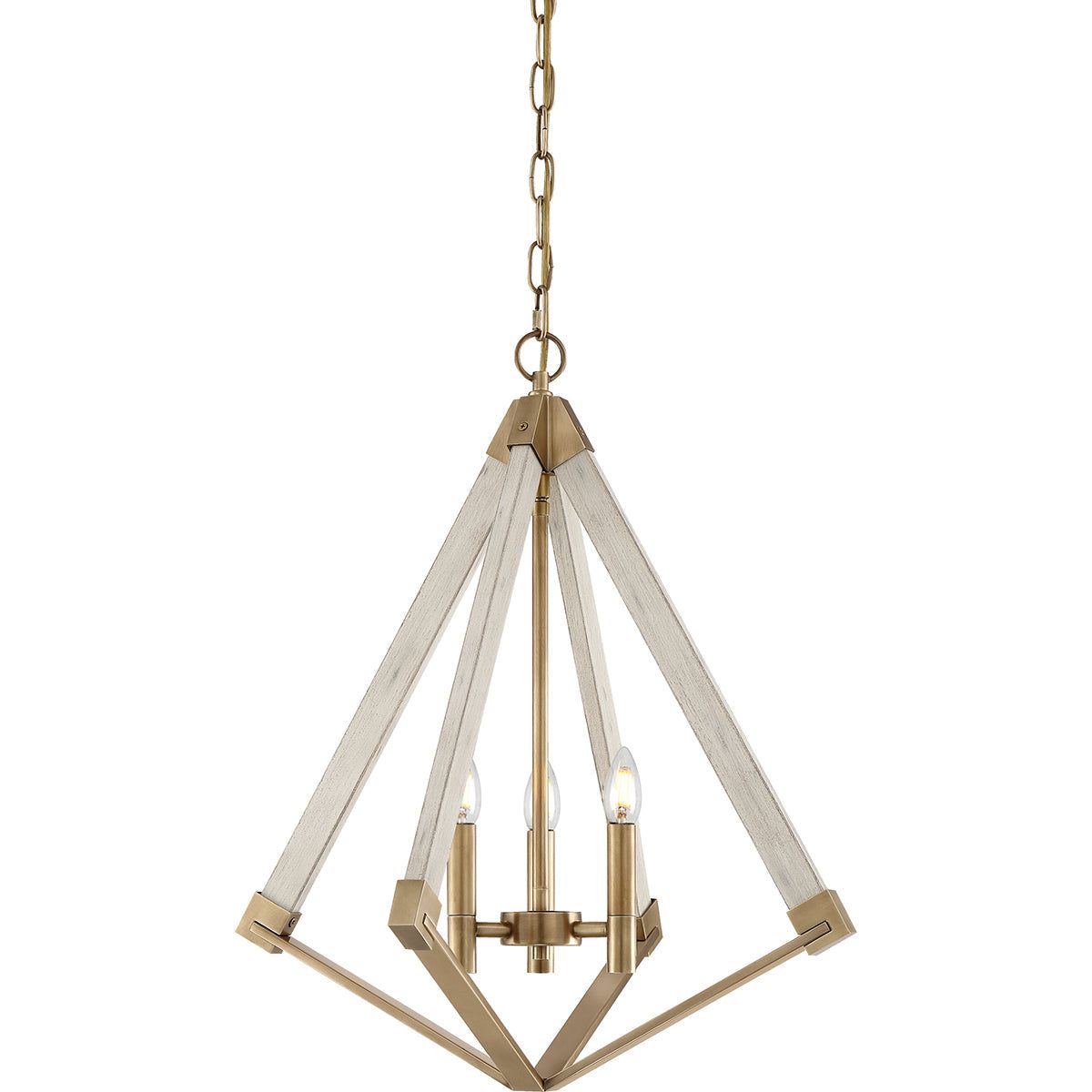 View Point 3Lt - Double Height Ceiling Light Weathered Brass Finish