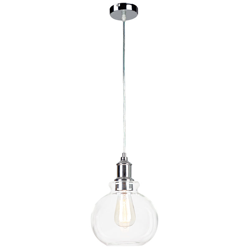 Vintage/Antique Style Pendant Light - Polished Chrome Finish