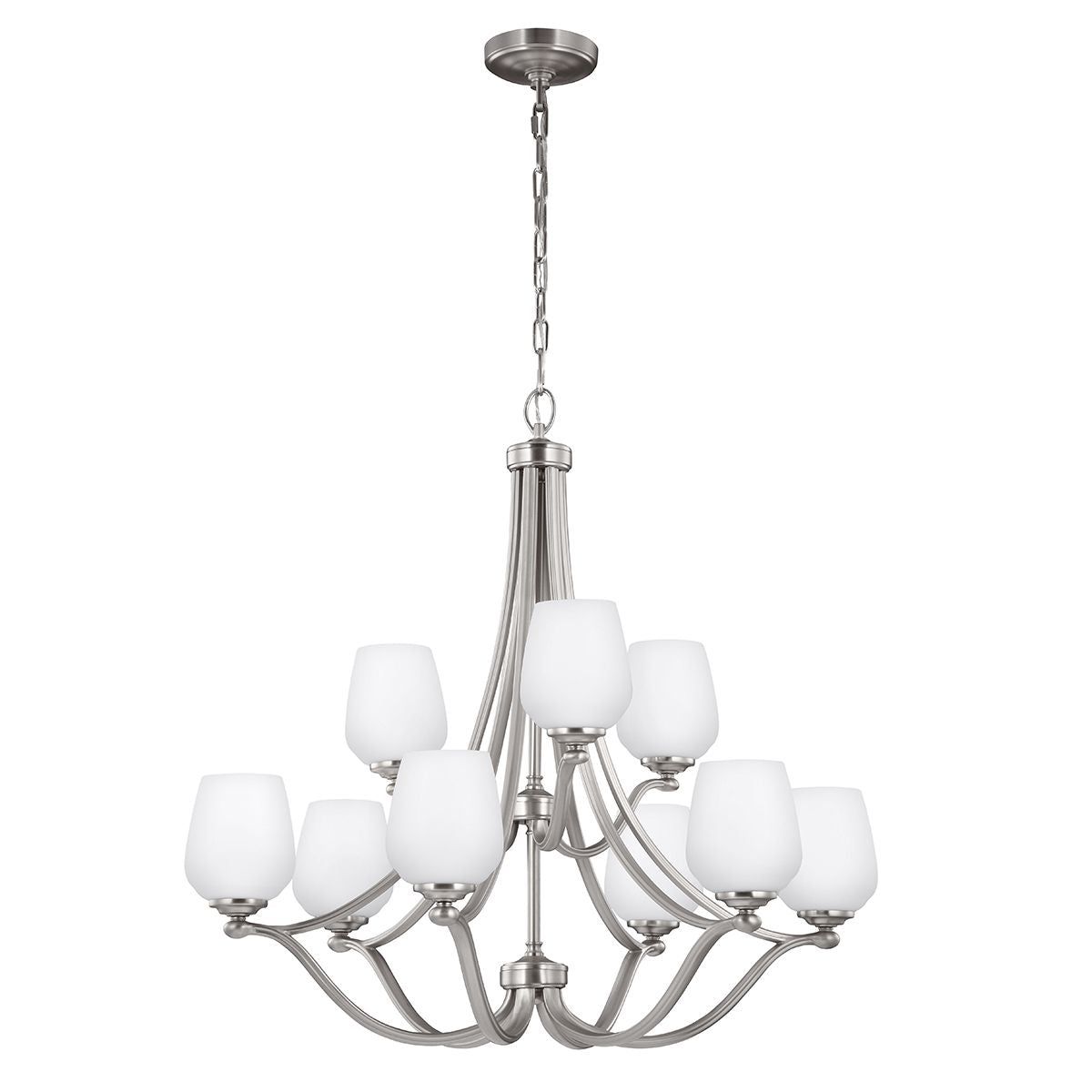 Vintner 9Lt Centre Ceiling Light -  Satin Nickel Finish - Cusack Lighting