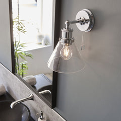 Burgess 1Lt Bathroom Wall Light IP44 - Chrome