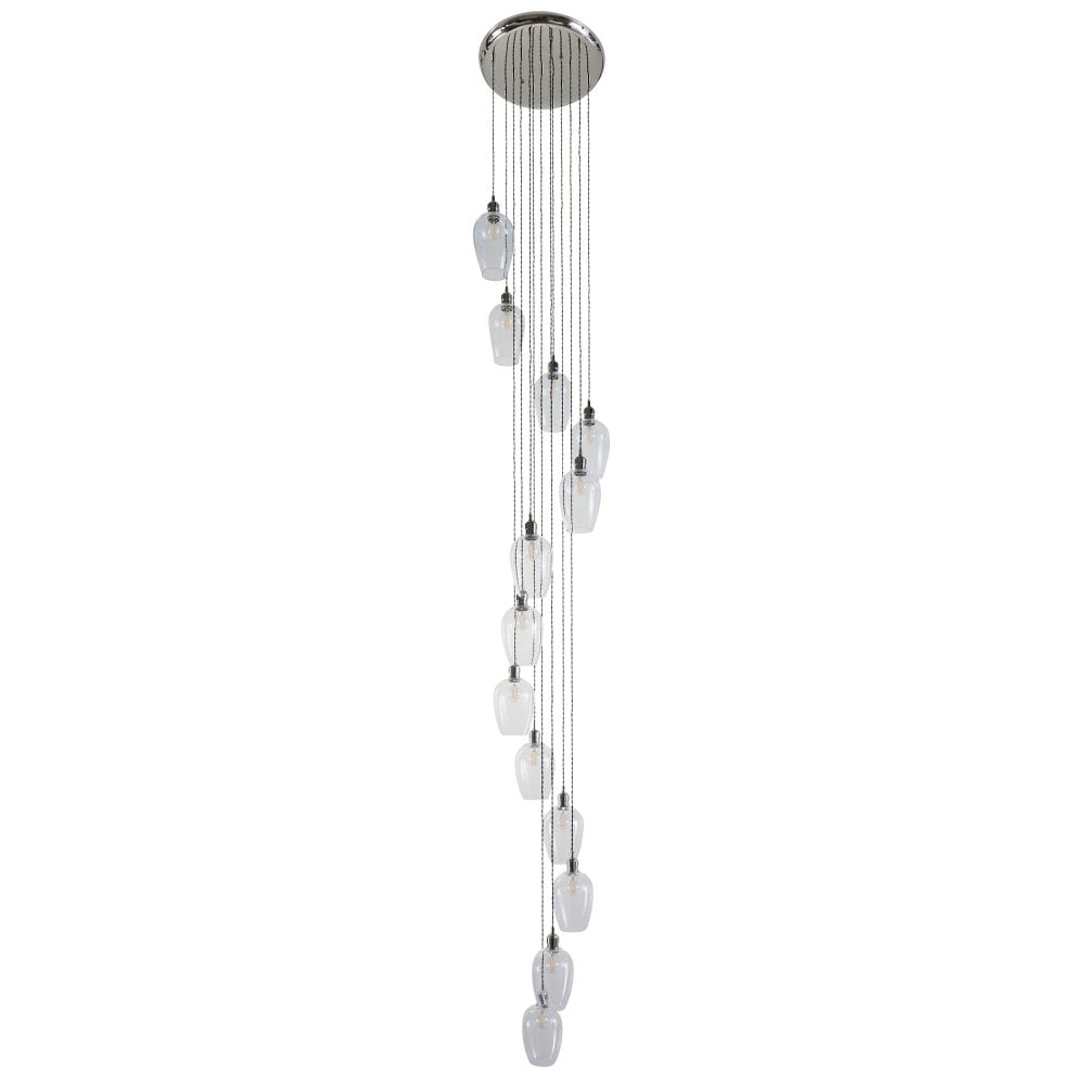 Vigo 7/13Lt Cluster Pendant - Brass/Nickel