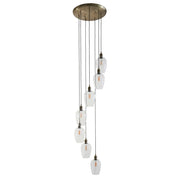 Vigo 7/13Lt Cluster Pendant - Brass/Nickel