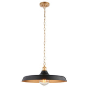 Vita Black/White & Satin Gold 1Lt Pendant - Various Colors