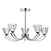 Dar Vito 5 Light Semi Flush Polished Chrome - Cusack Lighting