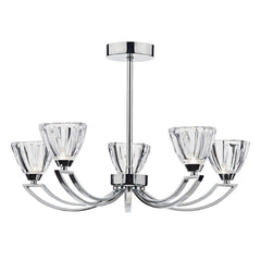 Dar Vito 5 Light Semi Flush Polished Chrome - Cusack Lighting
